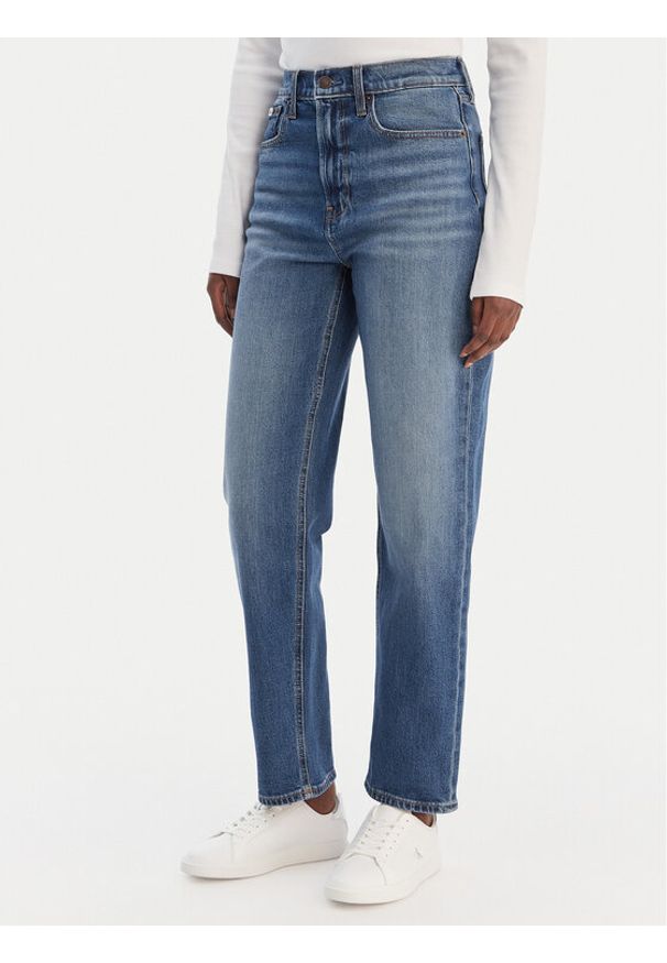 Calvin Klein Jeans Jeansy LV047E907G Niebieski Taper Fit. Kolor: niebieski