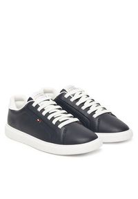 TOMMY HILFIGER - Tommy Hilfiger Sneakersy Icon Court Light Weight FW0FW08948 Granatowy. Kolor: niebieski. Materiał: skóra #2