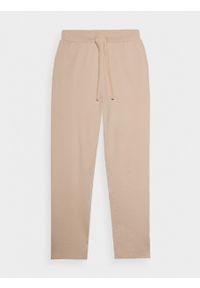 outhorn - Spodnie dresowe damskie - beżowe. Kolor: beżowy. Materiał: dresówka #1