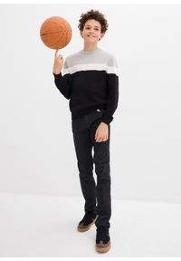 bonprix - Sweter z cienkiej bawełnianej dzianiny. Kolor: czarny. Materiał: bawełna, dzianina