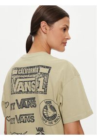 Vans T-Shirt VN000HHH Zielony Oversize. Kolor: zielony. Materiał: bawełna #2