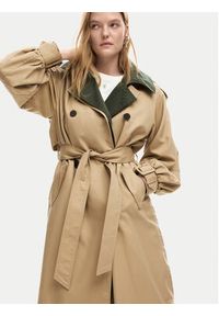 Desigual Trencz Chaq Polo 26SWEW12 Brązowy Regular Fit. Typ kołnierza: polo. Kolor: brązowy. Materiał: bawełna #5