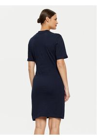 TOMMY HILFIGER - Tommy Hilfiger Sukienka codzienna Short Sleeve Short Dress WW0WW43830 Granatowy Slim Fit. Okazja: na co dzień. Kolor: niebieski. Materiał: bawełna. Typ sukienki: proste. Styl: casual