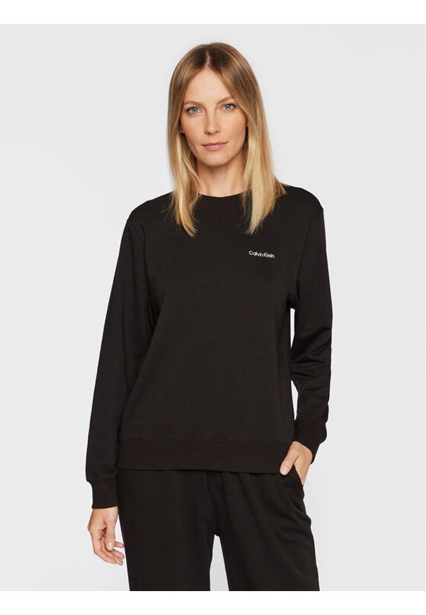 Calvin Klein Underwear Koszulka piżamowa 000QS6870E Czarny Regular Fit. Kolor: czarny. Materiał: syntetyk