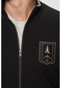 Aeronautica Militare - AERONAUTICA MILITARE Czarna męska bluza rozpinana, Rozmiar XL. Kolor: czarny #4
