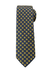 Casualowy Krawat Męski w Żółte Kółka -6,5cm- Chattier, Wielokolorowy. Okazja: na co dzień. Kolor: wielokolorowy. Materiał: tkanina. Wzór: grochy. Styl: casual #1