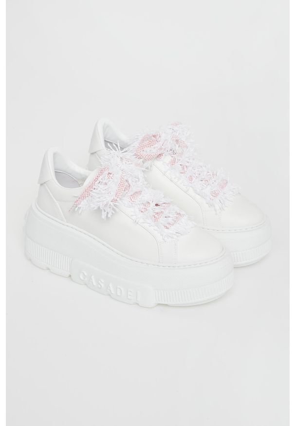 Casadei - Sneakersy damskie skórzane CASADEI. Materiał: skóra