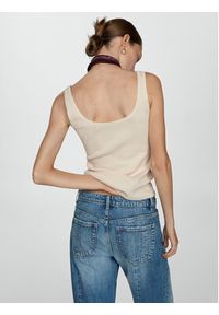 mango - Mango Top Brisa 77052922 Beżowy Slim Fit. Kolor: beżowy. Materiał: bawełna #3