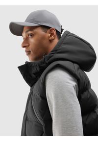 4f - 4F Czapka z daszkiem strapback uniseks - szara L/XL. Kolor: szary. Materiał: materiał, bawełna. Wzór: haft. Sezon: lato. Styl: klasyczny, sportowy, casual
