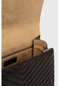 Pinko torebka skórzana kolor brązowy. Kolor: brązowy. Materiał: skórzane. Rodzaj torebki: na ramię #2