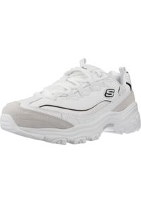 skechers - Buty do chodzenia damskie Skechers D'lites. Zapięcie: sznurówki. Kolor: czerwony, biały, wielokolorowy, czarny. Materiał: tkanina, skóra. Szerokość cholewki: normalna. Model: Skechers Sport. Sport: turystyka piesza #1