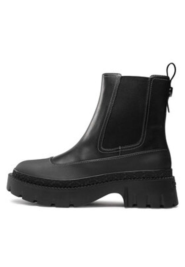 Coach Botki Jayla Leather Bootie CM770 Czarny. Kolor: czarny. Materiał: skóra