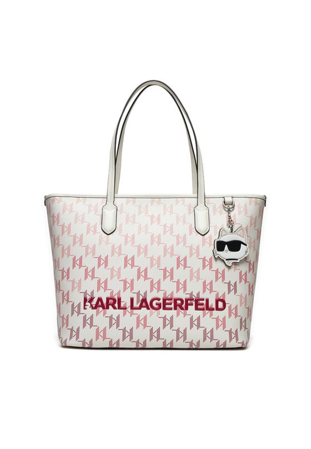 Karl Lagerfeld - KARL LAGERFELD Torebka 245W3063 Biały. Kolor: biały. Materiał: skórzane