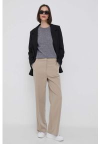 United Colors of Benetton sweter wełniany kolor szary. Kolor: szary. Materiał: wełna. Wzór: gładki. Styl: klasyczny #6