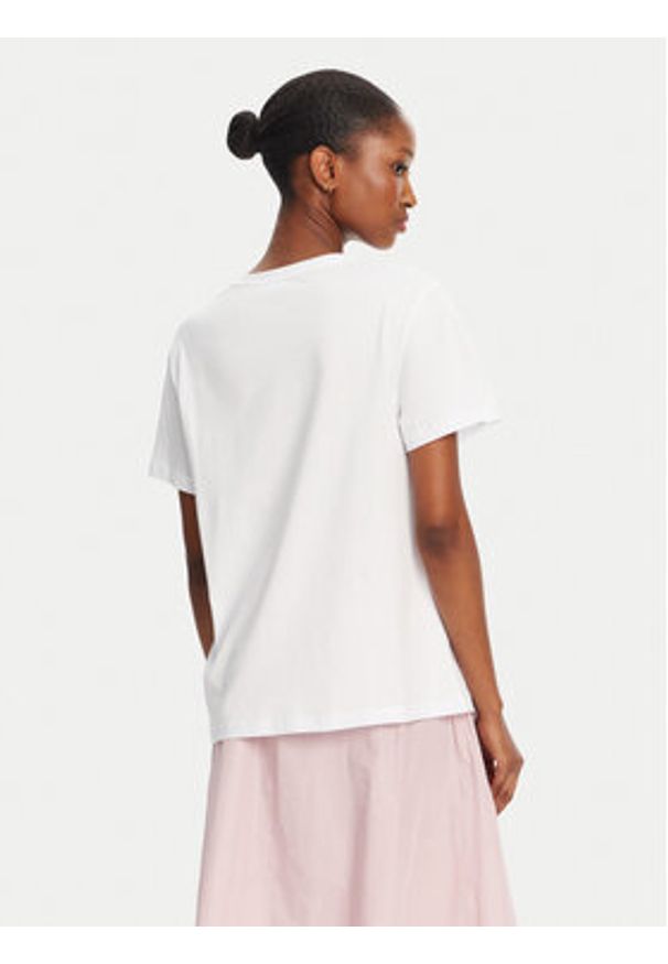 Marella T-Shirt Foglia 2515971042 Biały Regular Fit. Kolor: biały. Materiał: bawełna