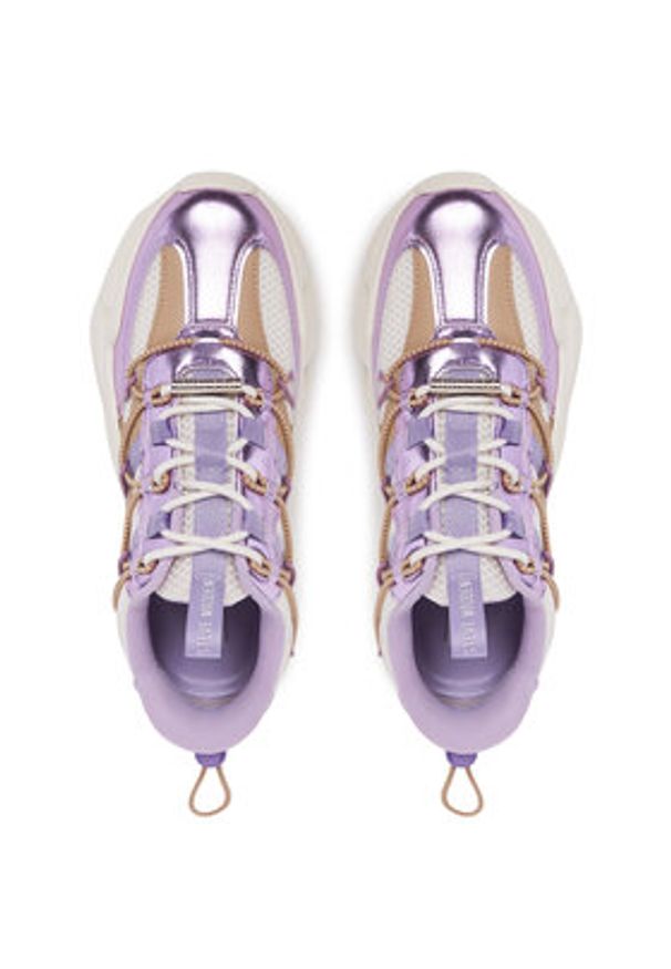 Steve Madden Sneakersy Spectator SM11002961 Fioletowy. Kolor: fioletowy. Materiał: materiał