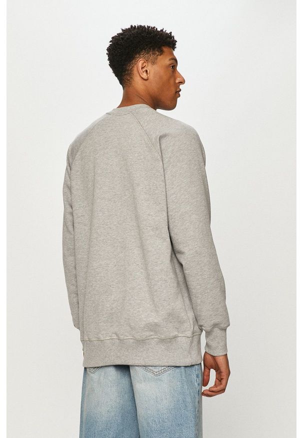 CATerpillar - Caterpillar - Bluza. Okazja: na co dzień. Kolor: szary. Długość rękawa: raglanowy rękaw. Wzór: aplikacja. Styl: casual