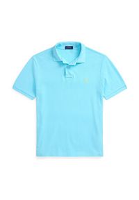 Polo Ralph Lauren Polo 710536856449 Turkusowy Slim Fit. Typ kołnierza: polo. Kolor: turkusowy. Materiał: bawełna #5