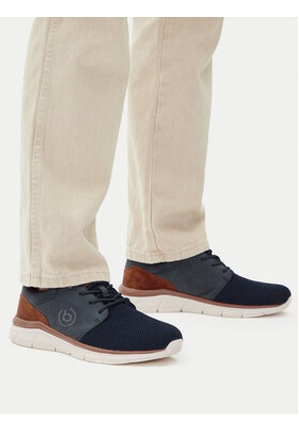 Bugatti Półbuty 341-AFA01-6900 Granatowy. Kolor: niebieski. Materiał: materiał