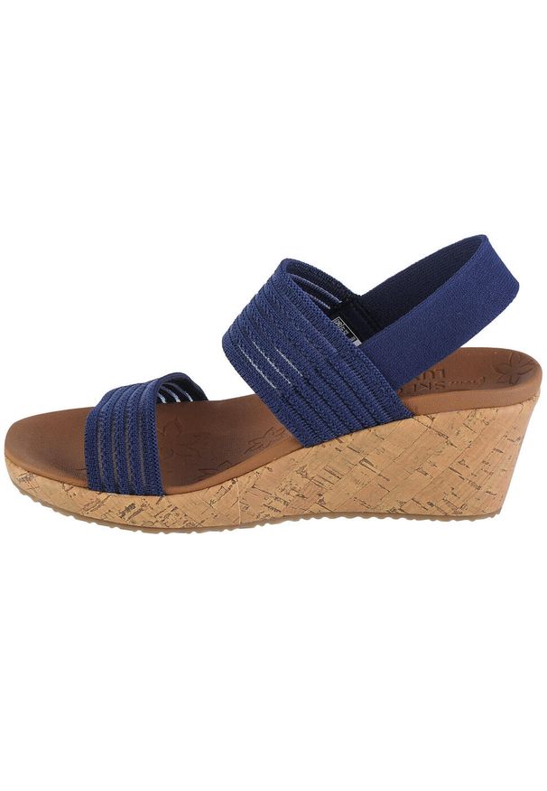 skechers - Buty do chodzenia damskie Skechers Beverlee Sheer Luck. Zapięcie: bez zapięcia. Kolor: niebieski. Materiał: materiał, tkanina. Sport: turystyka piesza