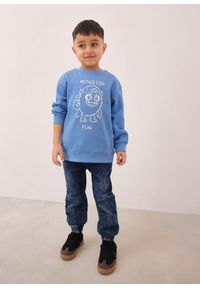 bonprix - Bluza z czystej bawełny organicznej. Kolor: niebieski. Materiał: bawełna #2