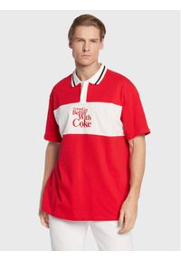 Puma Polo COCA-COLA 536160 Czerwony Relaxed Fit. Typ kołnierza: polo. Kolor: czerwony. Materiał: bawełna