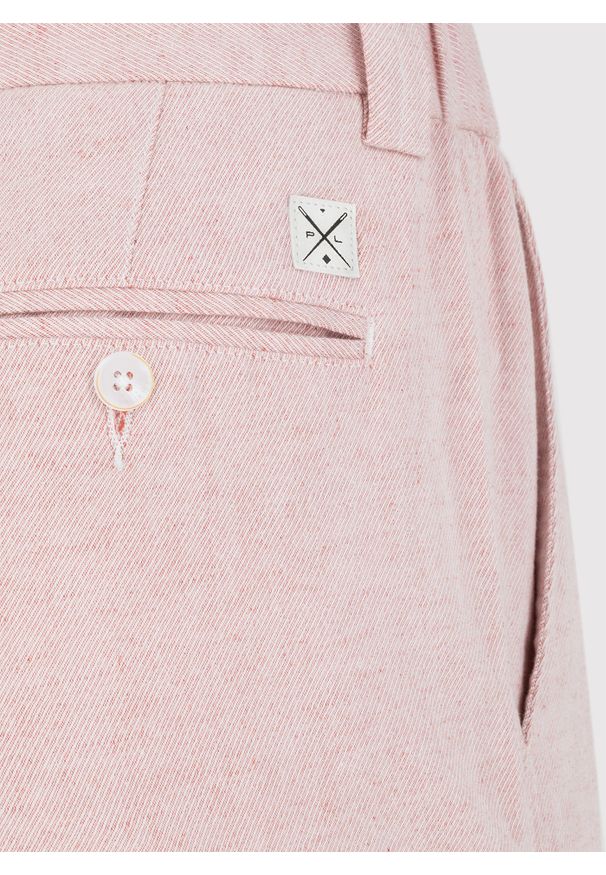 Pako Lorente - PAKO LORENTE - Różowe szorty męskie z lnem. Okazja: na co dzień. Kolor: szary, różowy. Materiał: len. Sezon: lato. Styl: casual