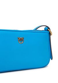 Pinko - PINKO Torebka Half Moon Baguette Mini AI 25-26 PLTT 105069 A0QO Niebieski. Kolor: niebieski. Materiał: skórzane #4