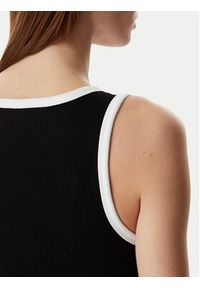 Karl Lagerfeld - KARL LAGERFELD Top B2W17003 Czarny Slim Fit. Typ kołnierza: dekolt w karo. Kolor: czarny. Materiał: bawełna #2