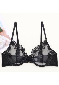 Intica - Komplet bielizny z drobnym wzorem i przezroczystymi wstawkami Solja. Kolor: niebieski. Materiał: materiał. Wzór: paski #5