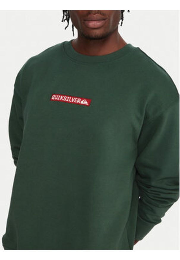 Quiksilver Bluza Dna EQYFT05120 Zielony Oversize. Kolor: zielony. Materiał: bawełna