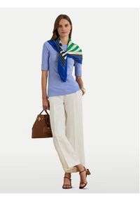 Lauren Ralph Lauren - LAUREN RALPH LAUREN Bluzka 200654963199 Błękitny Slim Fit. Kolor: niebieski. Materiał: bawełna #3