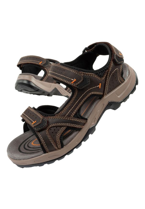 Buty sportowe męskie sandały Grisport. Kolor: brązowy. Sport: turystyka piesza
