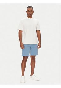 BOSS Szorty materiałowe Chino-Slim-Shorts 50536723 Niebieski Regular Fit. Kolor: niebieski. Materiał: bawełna