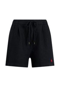 Polo Ralph Lauren Szorty materiałowe 211A12950001 Czarny Relaxed Fit. Kolor: czarny. Materiał: len #5