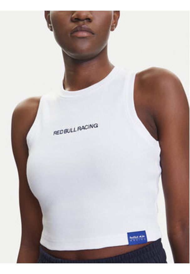 Pepe Jeans Top Red Bull Racing Logo RL500002 Biały Slim Fit. Kolor: biały. Materiał: bawełna