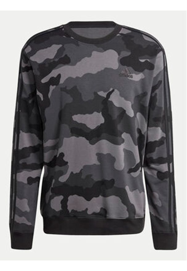Adidas - adidas Bluza Seasonal Essentials Camouflage IY6633 Szary Regular Fit. Kolor: szary. Materiał: bawełna, syntetyk