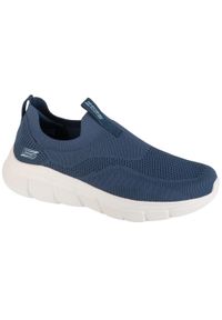 skechers - Buty sportowe Sneakersy męskie, Bobs B Flex - Frigid Edge. Kolor: niebieski. Sport: turystyka piesza