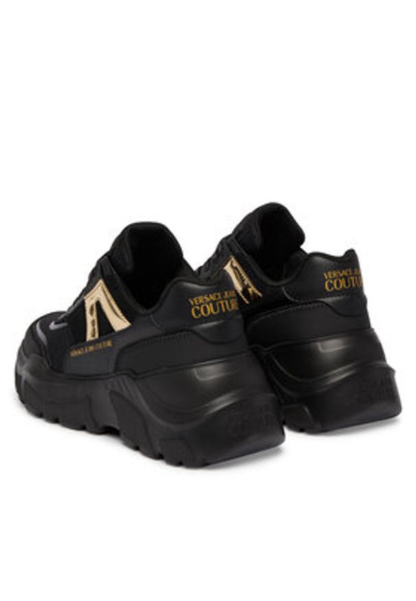 Versace Jeans Couture Sneakersy 80VA3SC4 ZSE18 899 Czarny. Kolor: czarny. Materiał: skóra