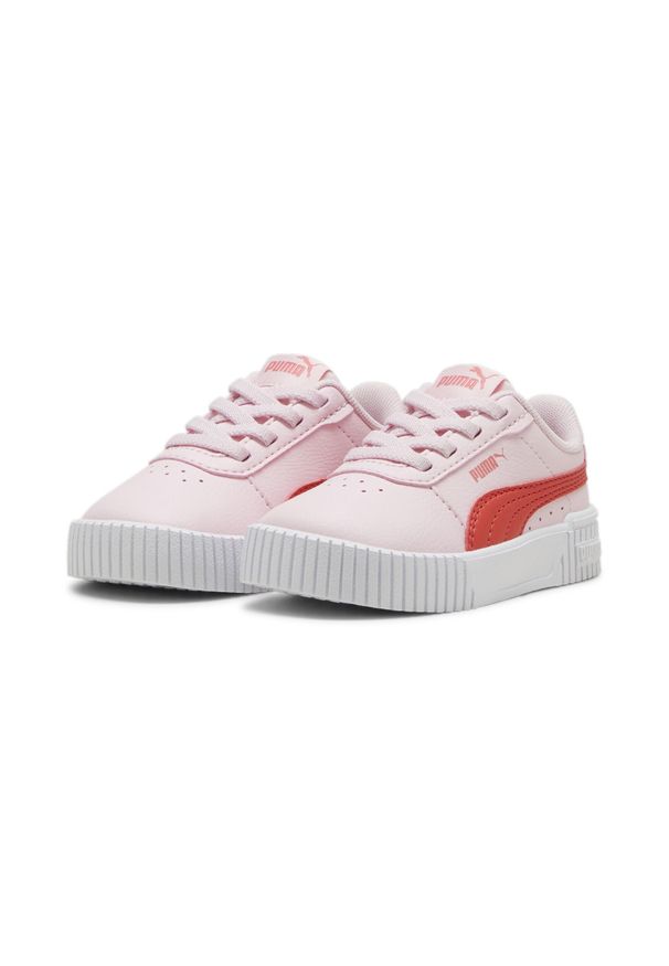 Puma - Niemowlęce sneakersy Carina 2.0 AC PUMA Whisp Of Pink Active Red White. Kolor: biały, różowy, czerwony, wielokolorowy