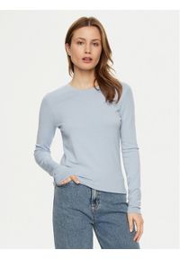 Calvin Klein Bluzka K20K208031 Błękitny Slim Fit. Kolor: niebieski. Materiał: syntetyk