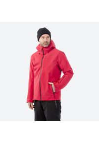 WEDZE - Kurtka narciarska męska Wedze 500. Kolor: czerwony. Materiał: tkanina, włókno, syntetyk. Sport: narciarstwo #1