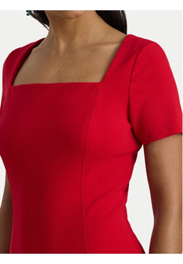 Lauren Ralph Lauren - LAUREN RALPH LAUREN Sukienka koktajlowa 253P08759002 Czerwony Slim Fit. Kolor: czerwony. Materiał: syntetyk, wiskoza. Styl: wizytowy