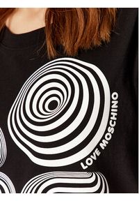 Love Moschino - LOVE MOSCHINO T-Shirt W4F154DM 3876 Czarny Relaxed Fit. Kolor: czarny. Materiał: bawełna