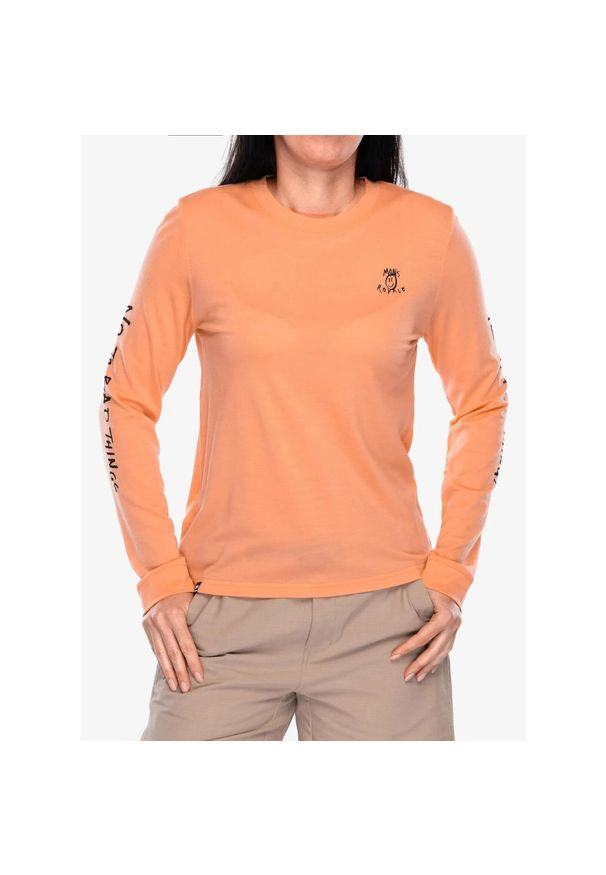 MONS ROYALE - Bluza termoaktywna damska Mons Royale Icon Relaxed LS. Kolor: pomarańczowy