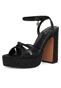 Nine West Sandały S3SH005-01A Czarny. Kolor: czarny. Materiał: materiał