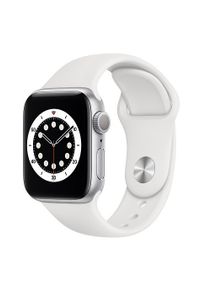 APPLE - Smartwatch Apple Watch 6 GPS+Cellular 40mm aluminium, srebrny | biały pasek sportowy. Rodzaj zegarka: smartwatch. Kolor: biały, wielokolorowy, srebrny. Styl: sportowy #1
