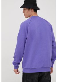 adidas Originals bluza HT1648 męska kolor fioletowy z aplikacją. Kolor: fioletowy. Materiał: poliester. Długość rękawa: raglanowy rękaw. Wzór: aplikacja #4