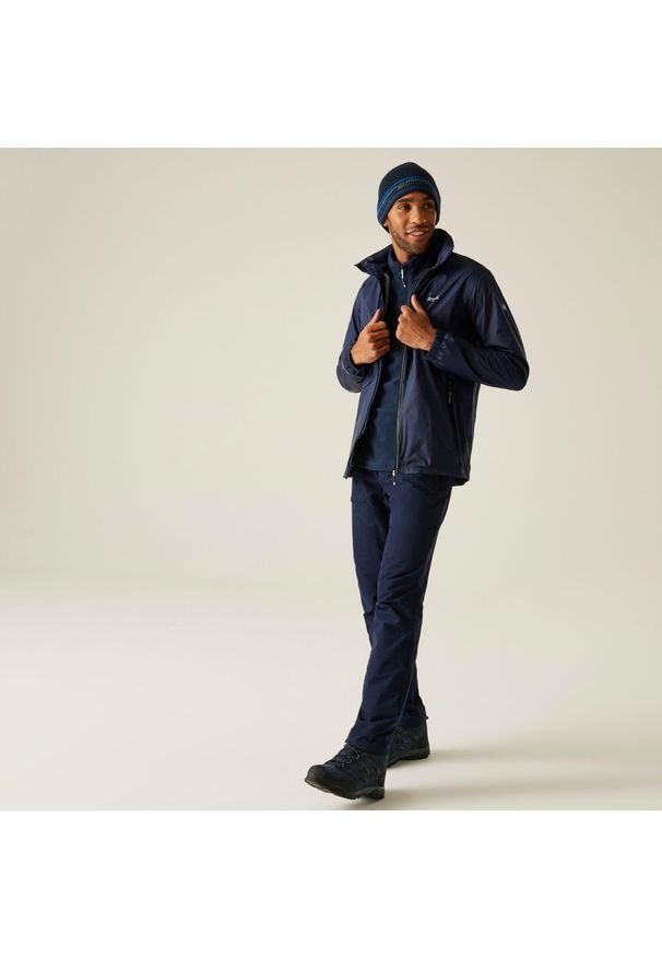 Kurtka turystyczna męska Lyle IV Regatta przeciwdeszczowa. Kolor: niebieski. Sport: turystyka piesza