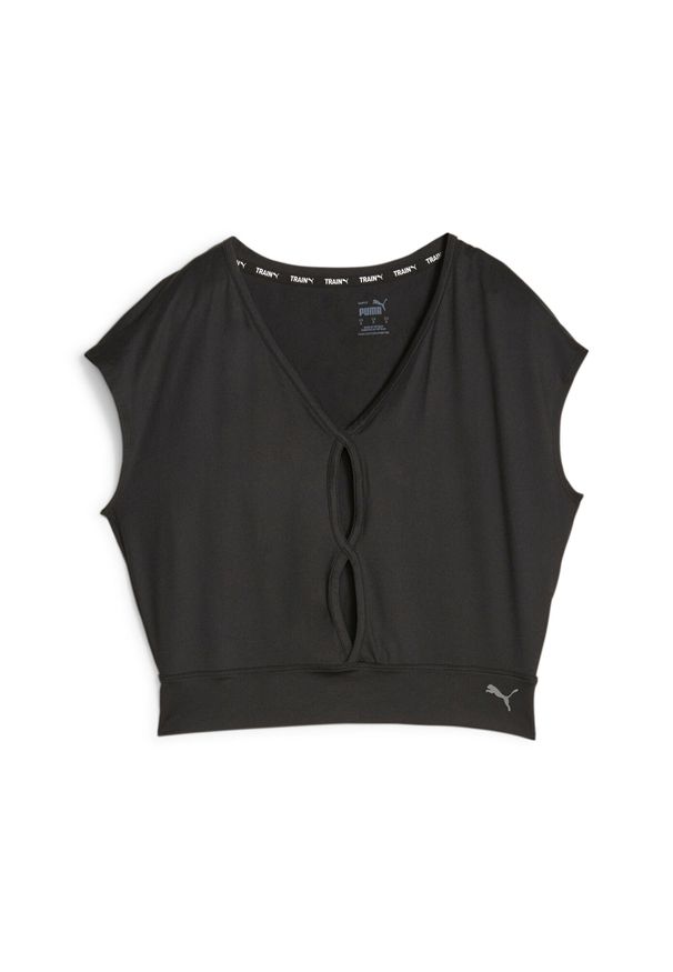 Koszulka damska Puma Studio Yogini LITe. Kolor: czarny. Materiał: materiał, poliester, elastan. Sport: fitness